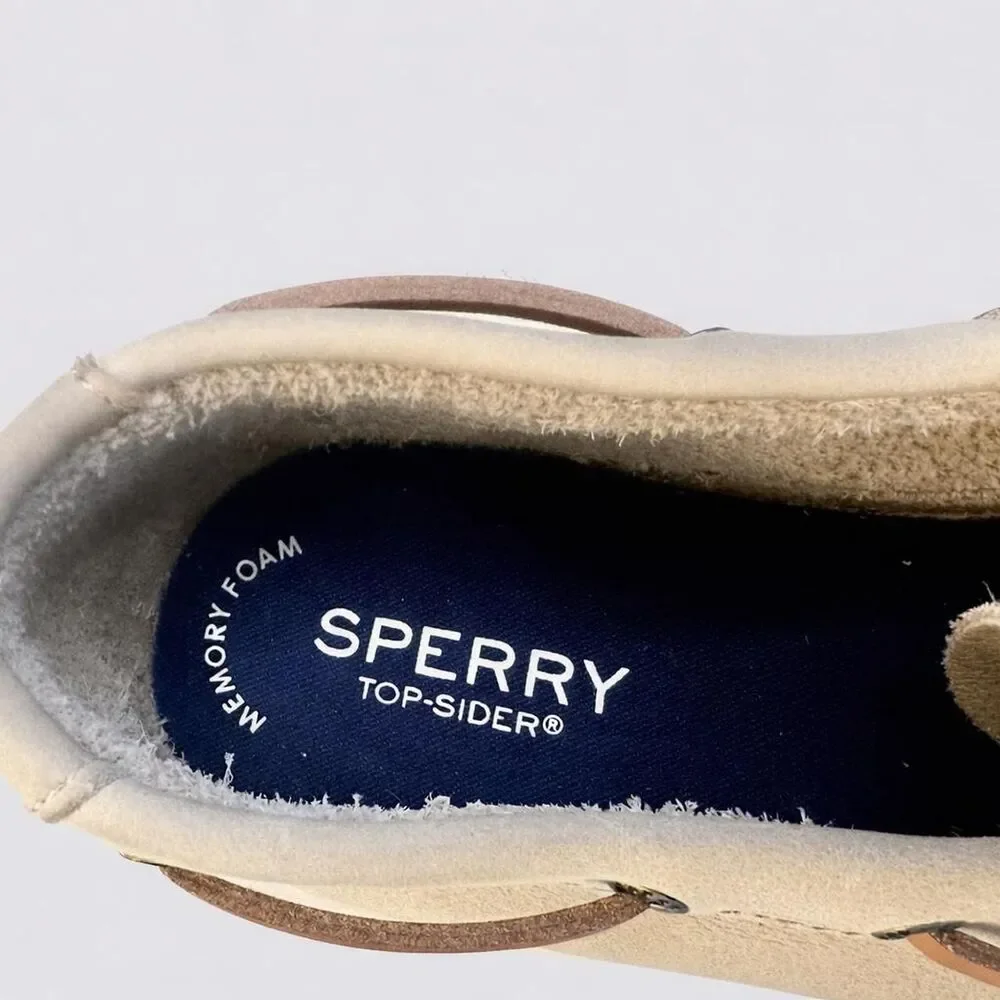 Sperry Men's Tan and Cream Boat-shoes